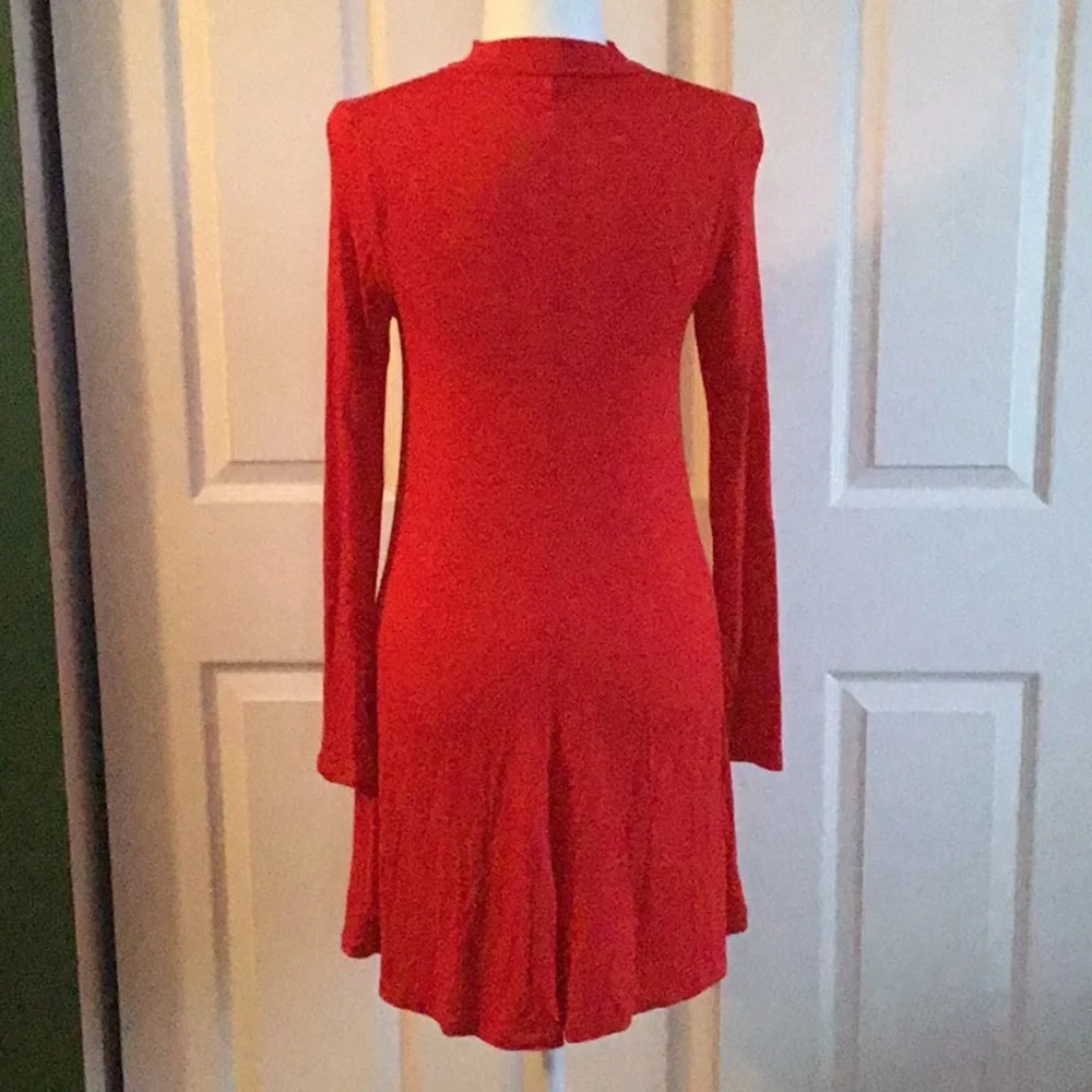 Express Festival Boho Bodycon Red Knit Dress Size S